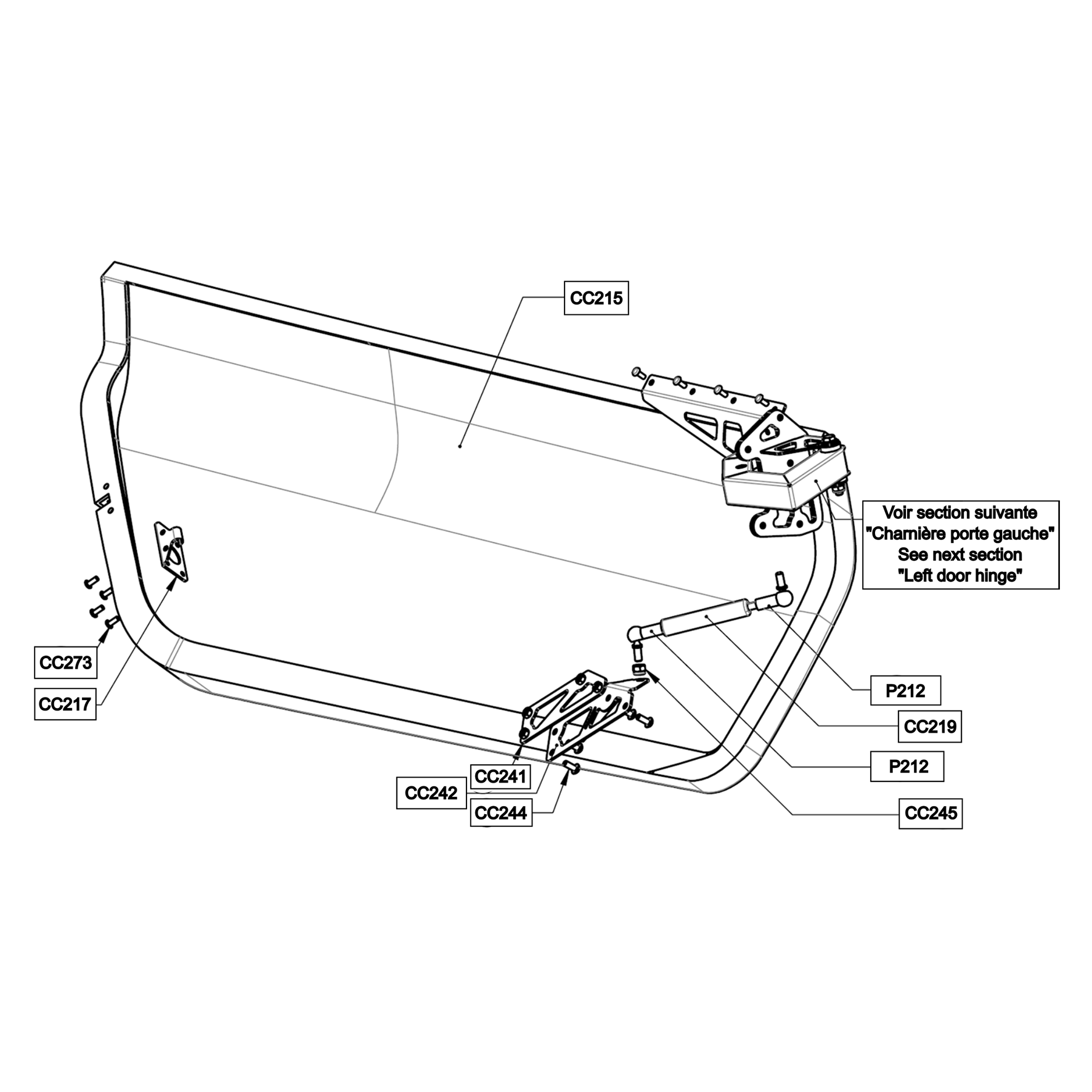 Pièces détachées - Mitjet International - Mitjet 2L - Carrosserie - Porte gauche
