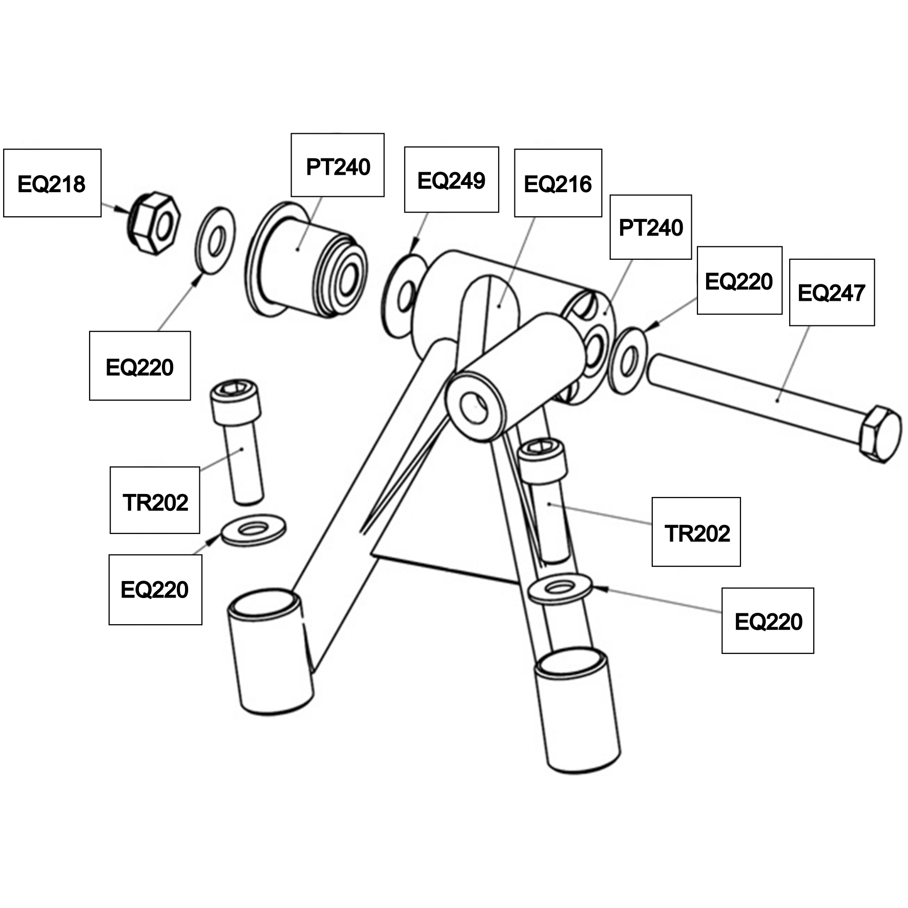 Pièces détachées - Mitjet International - Mitjet 2L - Moteur - Support moteur avant