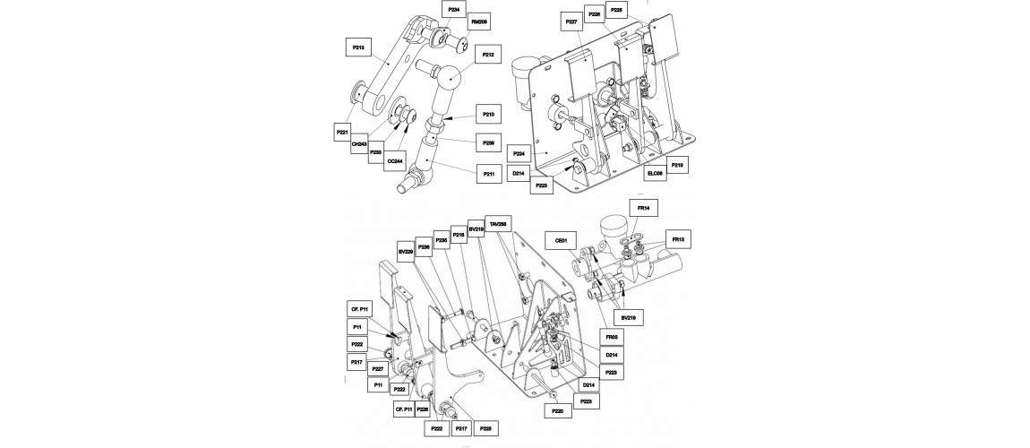 Pièces détachées - Mitjet International - Mitjet 2L - Habitacle - Pédalier