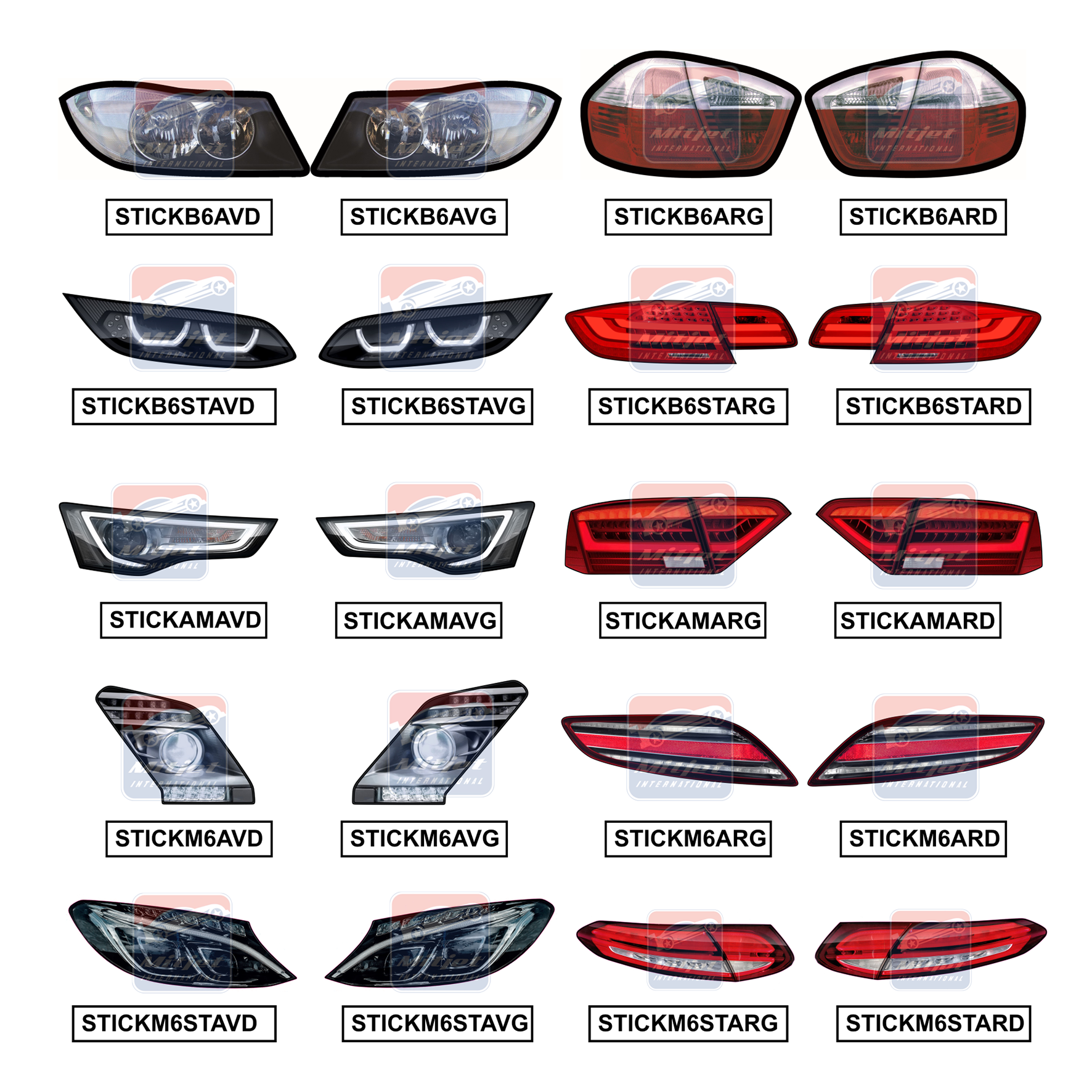 Pièces détachées - Mitjet International - Mitjet 2L - Carrosserie - Stickers