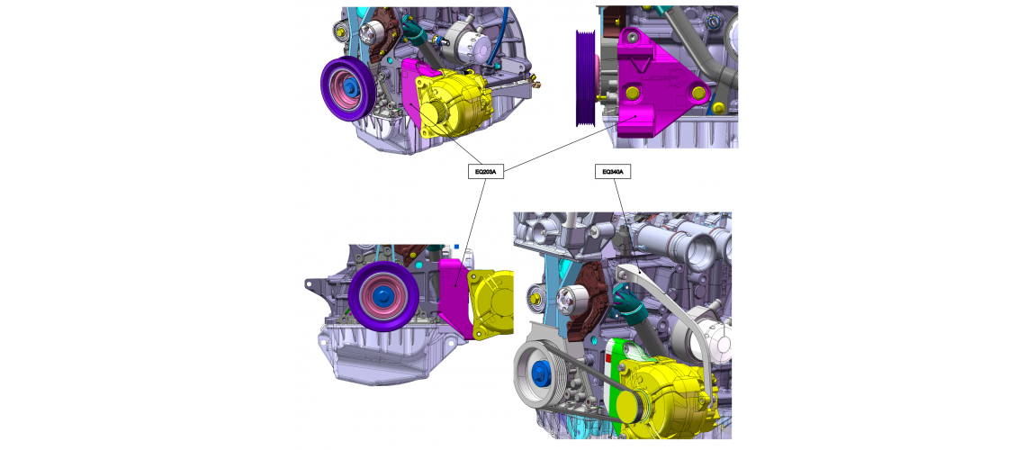 Pièces détachées - Mitjet International - Mitjet 2L - Moteur - Support d'alternateur 2024