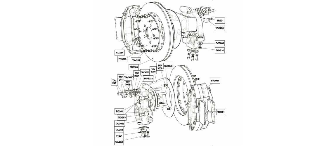 Pièces détachées - Mitjet International - Mitjet ST - Train avant - Pivot avant droit assemblé
